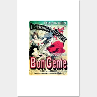 BON GENIE by Jules Cheret French Belle Epoque Vintage Theatre Posters and Art